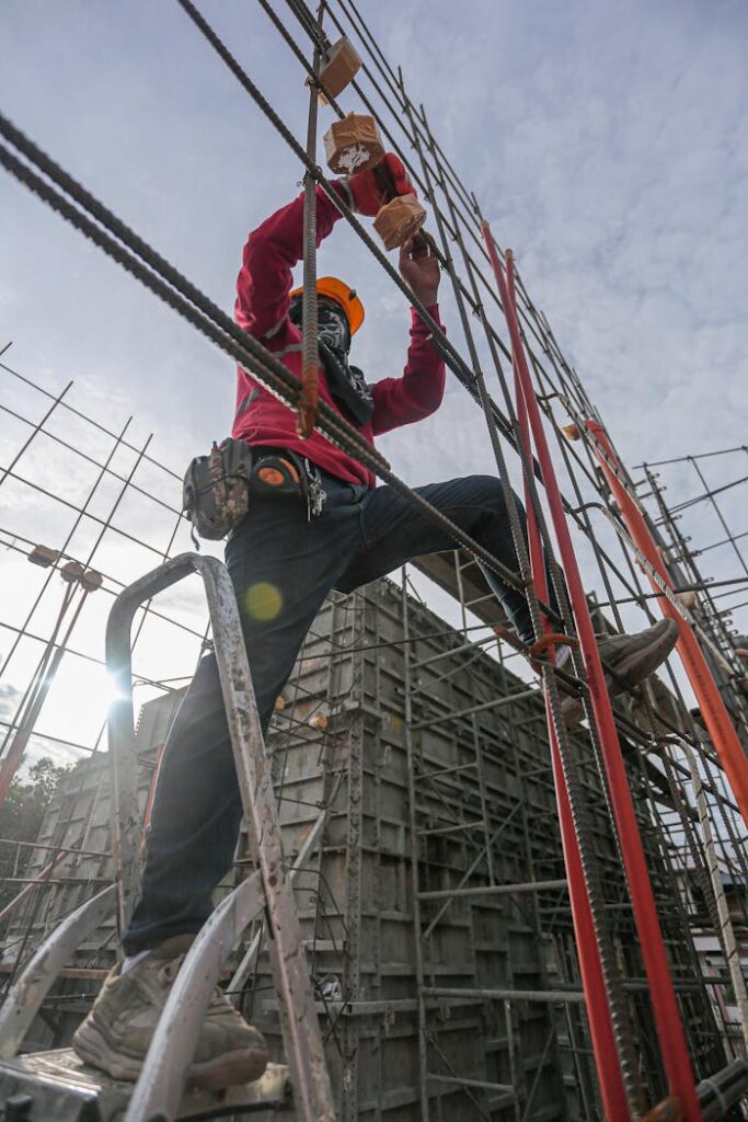 Person Working on Construction Site 